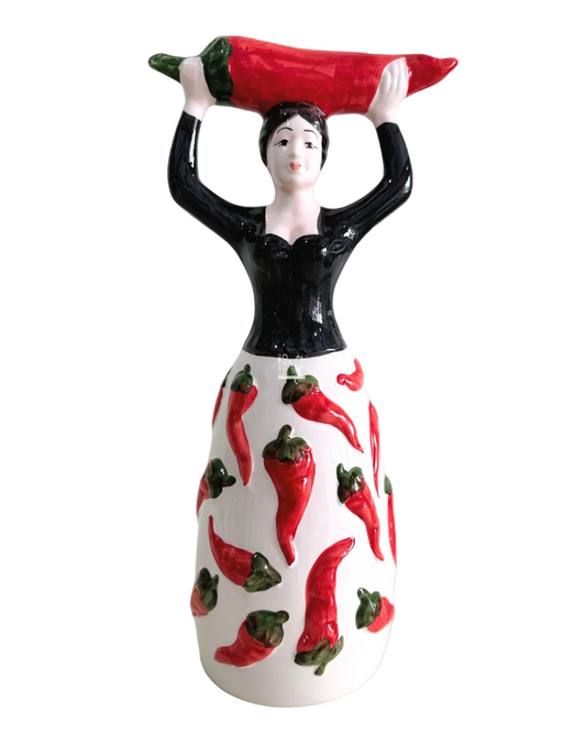 Donna con Peperoncini Grande | Ceramiche Artistiche Calabresi