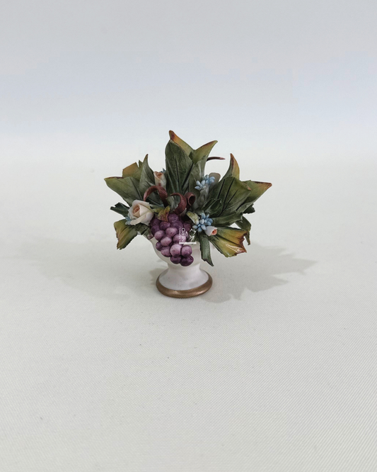 Vasetto con Uva e Fiori | Capodimonte