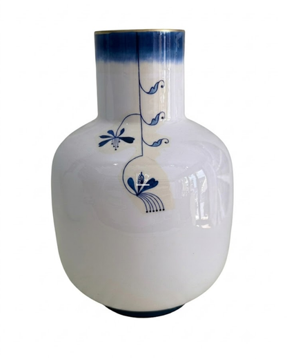 Vaso in Metallo con  Uccellino Blu
