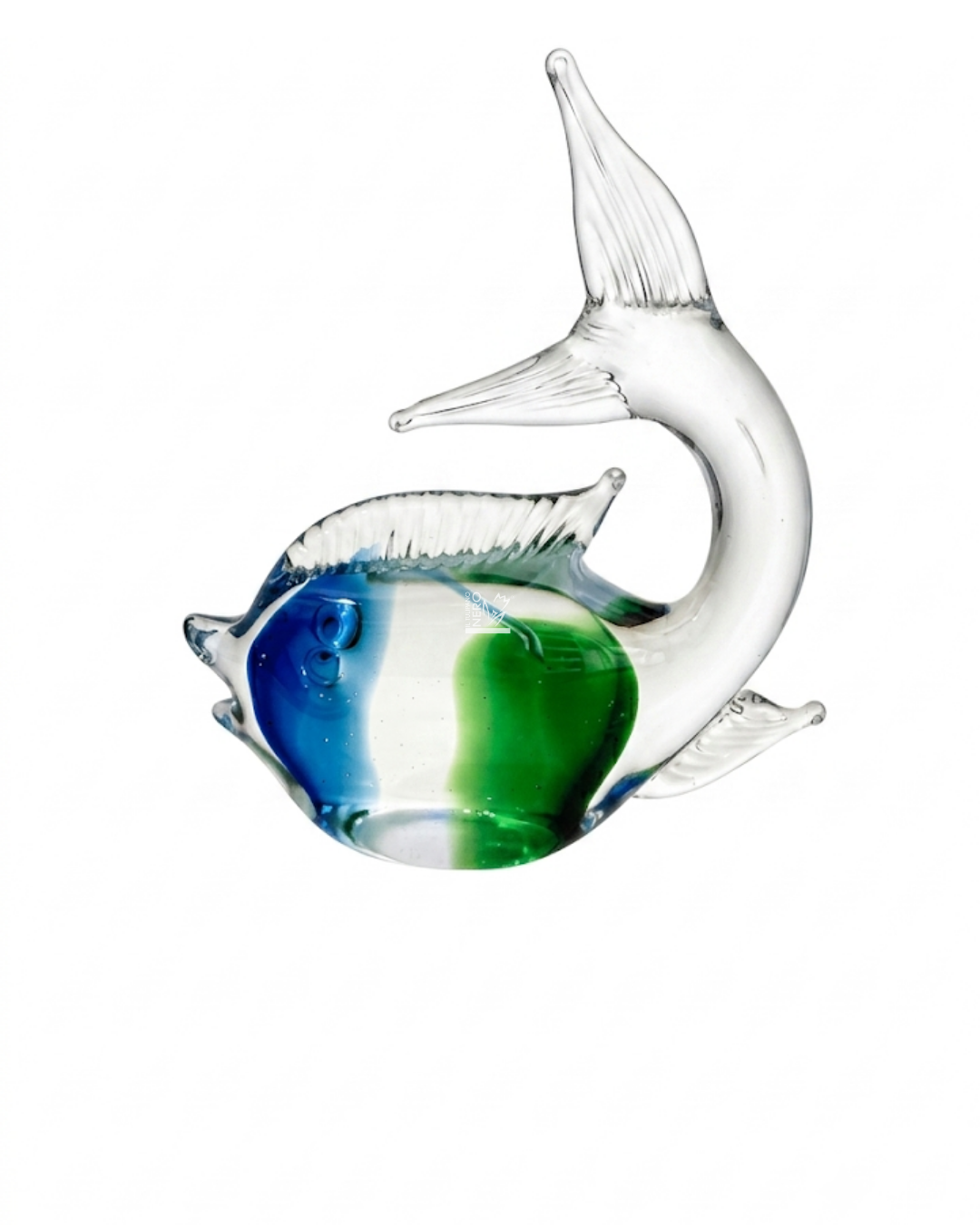 Pesce Tropicale in Vetro Bicolore