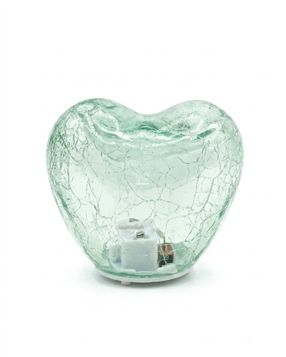 Cuore Vetro Verde Luce Led | HERVIT Creations