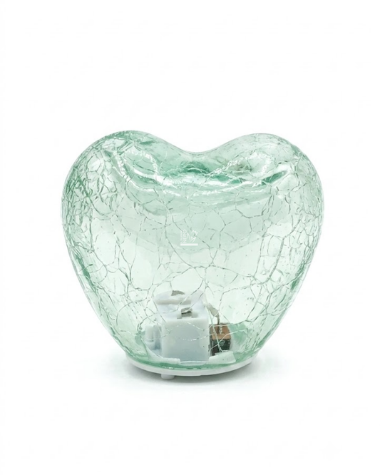 Cuore Vetro Verde Luce Led | HERVIT Creations