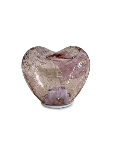 Cuore Vetro Rosa Luce Led | HERVIT Creations