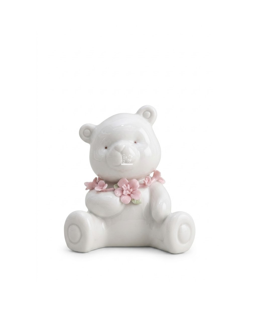 Orsetto Bianco con fiori Rosa | HERVIT Creations