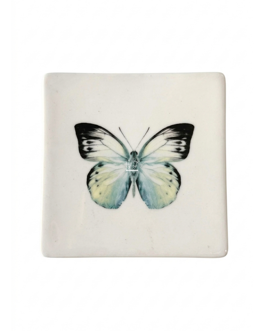 Sottobicchiere con Farfalla Bianca | HENRIETTE