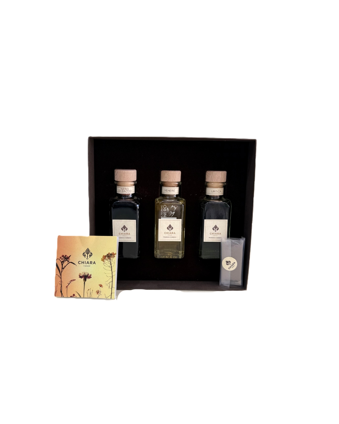 Cofanetto 3 Bottiglie Nero di Bacco, Venere, Urtica 100 ml | CHIARA FIRENZE