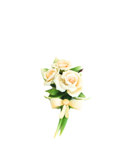 Bouquet di Rose Bianche con Fiocco | Capodimonte