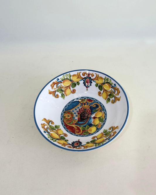 Piatto Fondo Caltagirone Testa di Moro Uomo e Limoni | EDG