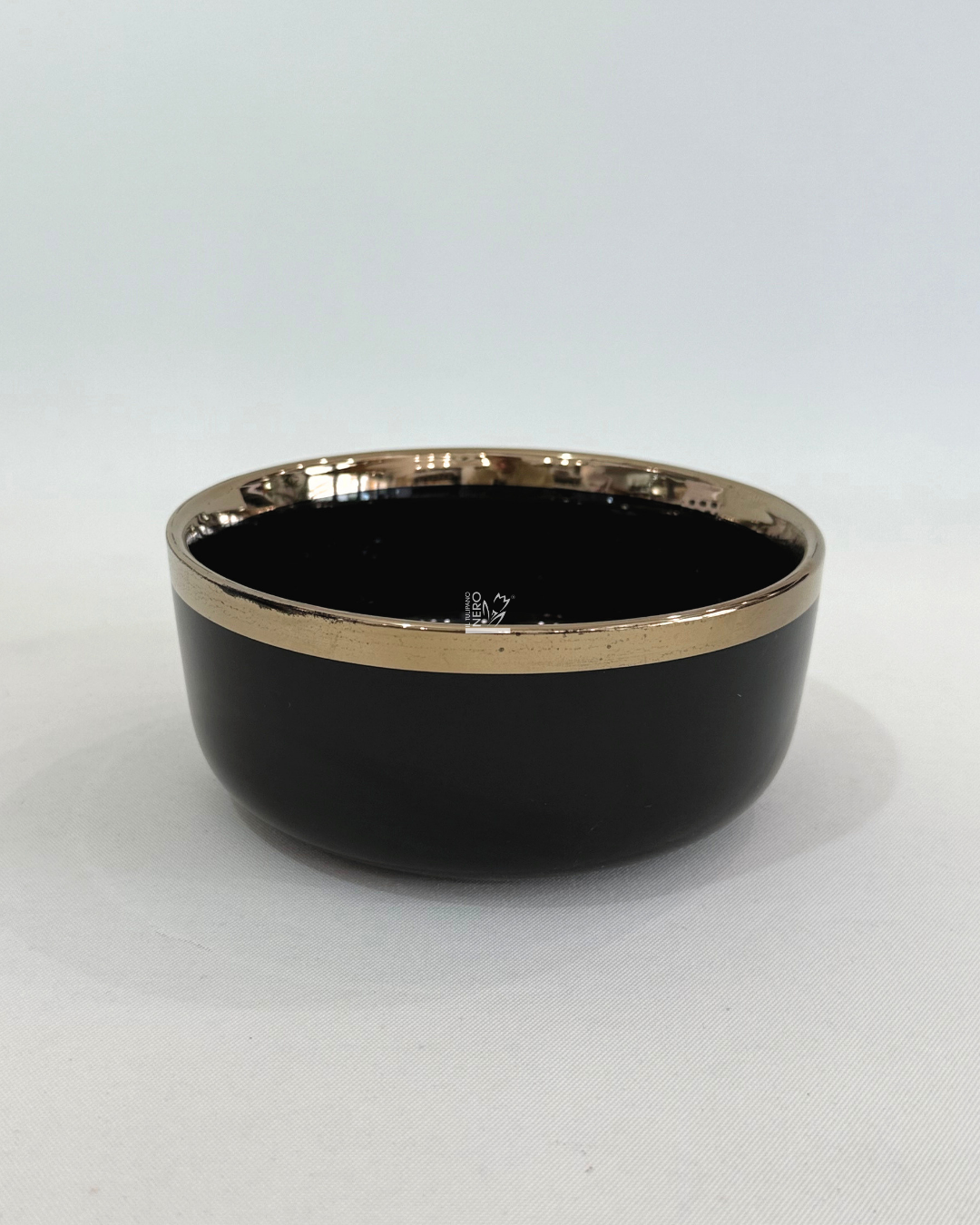 Ciotolina Nera con Bordo Oro