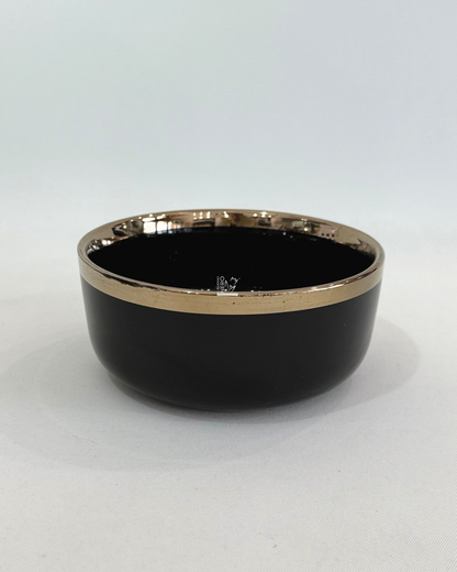 Ciotolina Nera con Bordo Oro