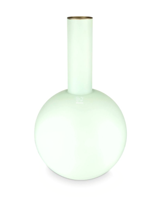 Vaso in Metallo Teal e Oro
