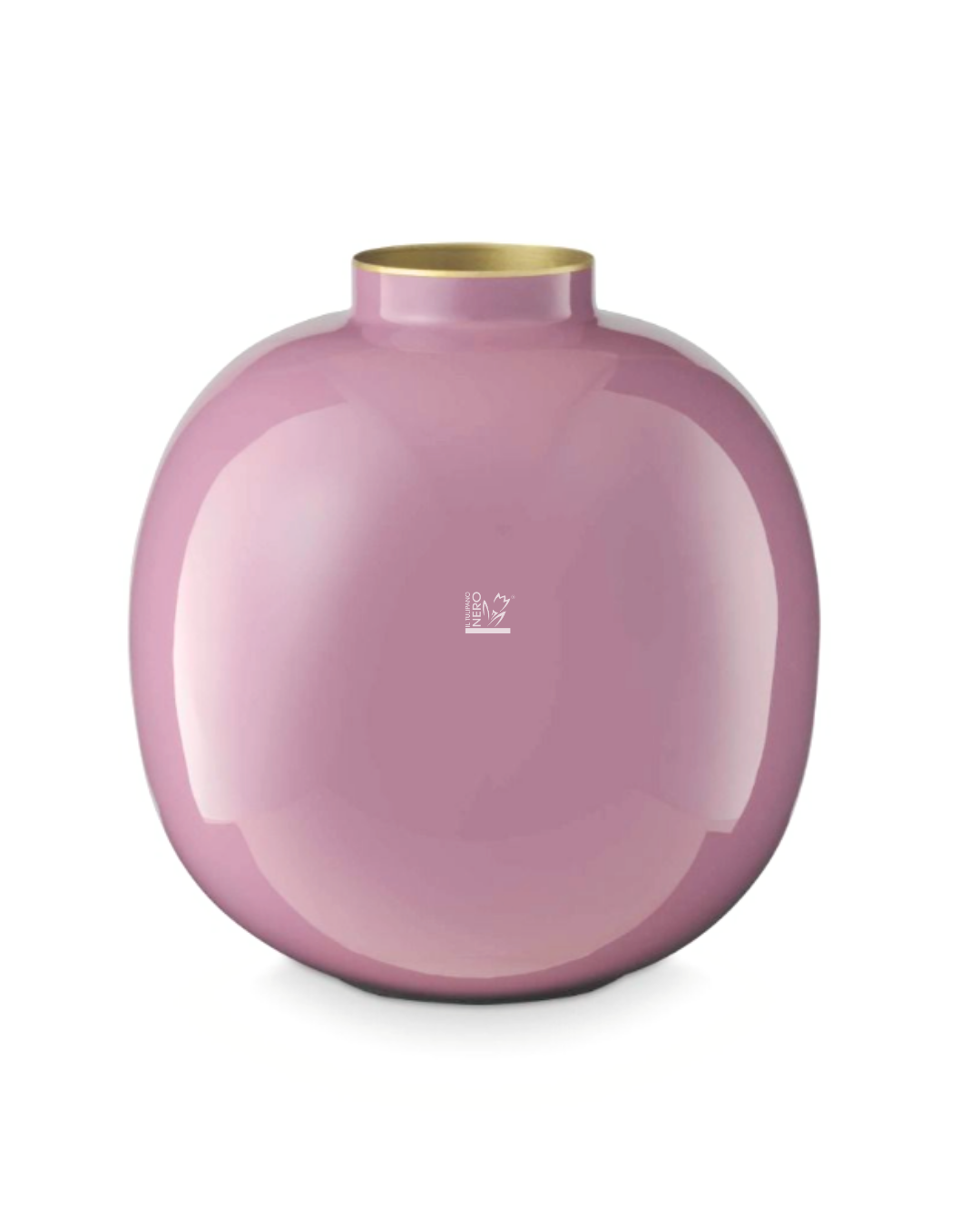 Vaso in Metallo Malva e Oro