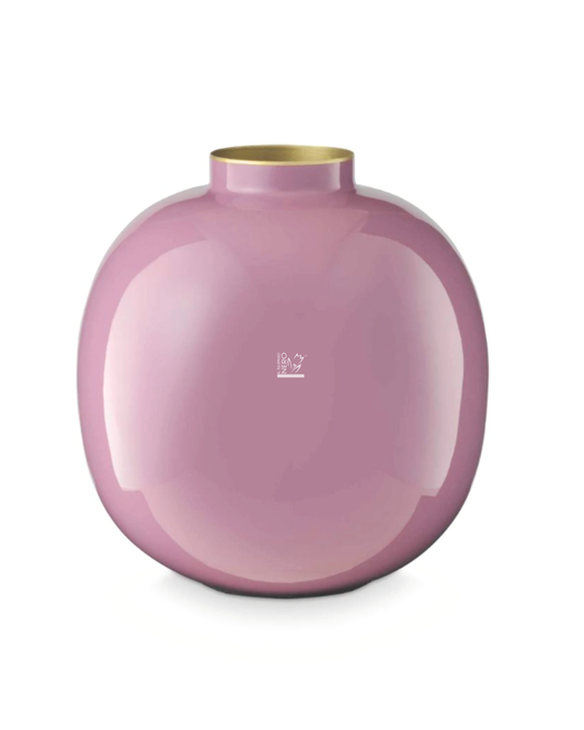 Vaso in Metallo Malva e Oro