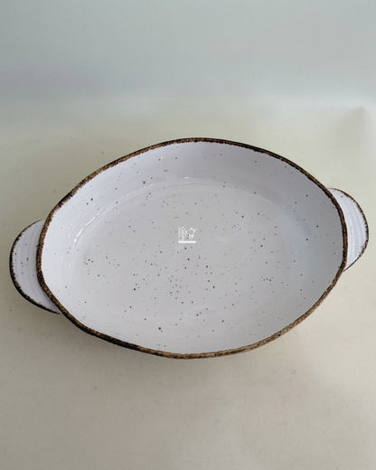 Pirofila Ovale Bianco Grande STONE | HENRIETTE
