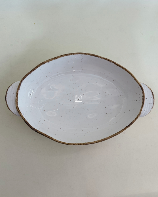 Pirofila Ovale Bianco Medio STONE | HENRIETTE