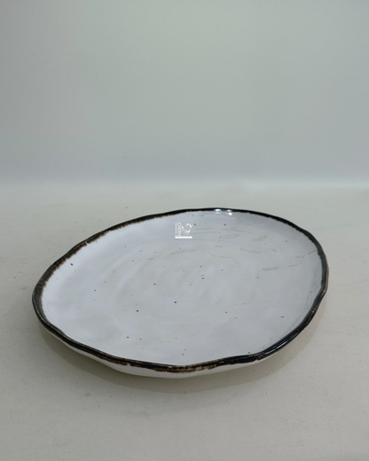 Vassoio Ovale Bianco STONE | HENRIETTE