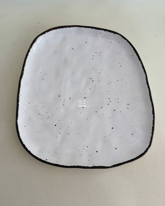 Piatto Portata Bianco STONE | HENRIETTE