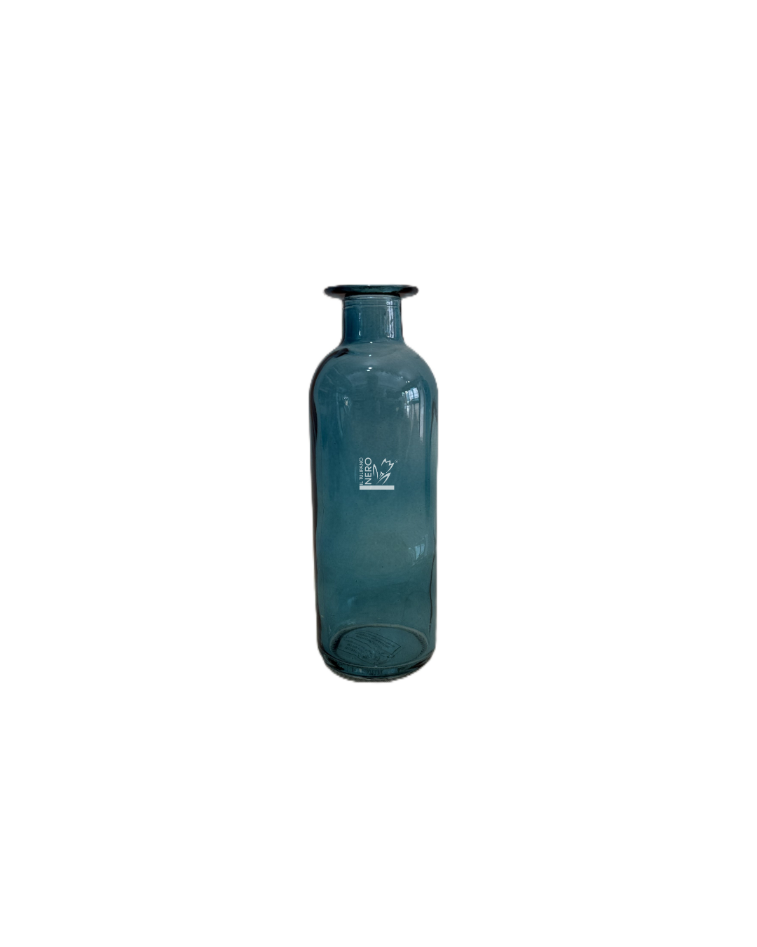 Vaso a Bottiglia in Vetro Blu Piccolo | EDG