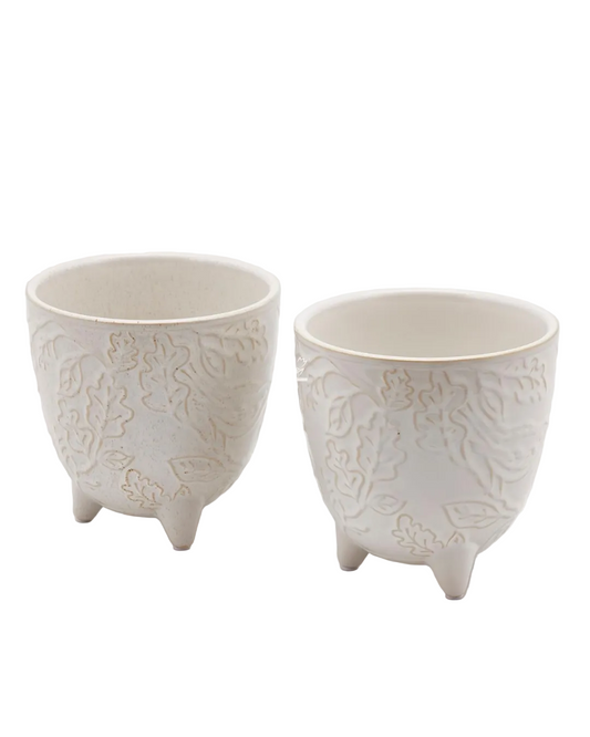 Vaso Ceramica Con Foglie | EDG