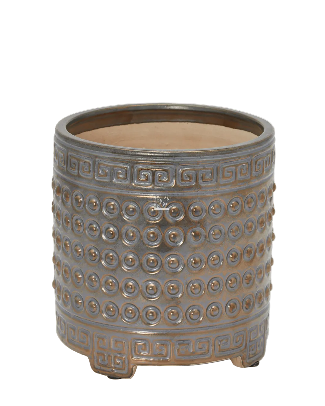 Vaso Cachepot in Ceramica Qing Bronzo | EDG