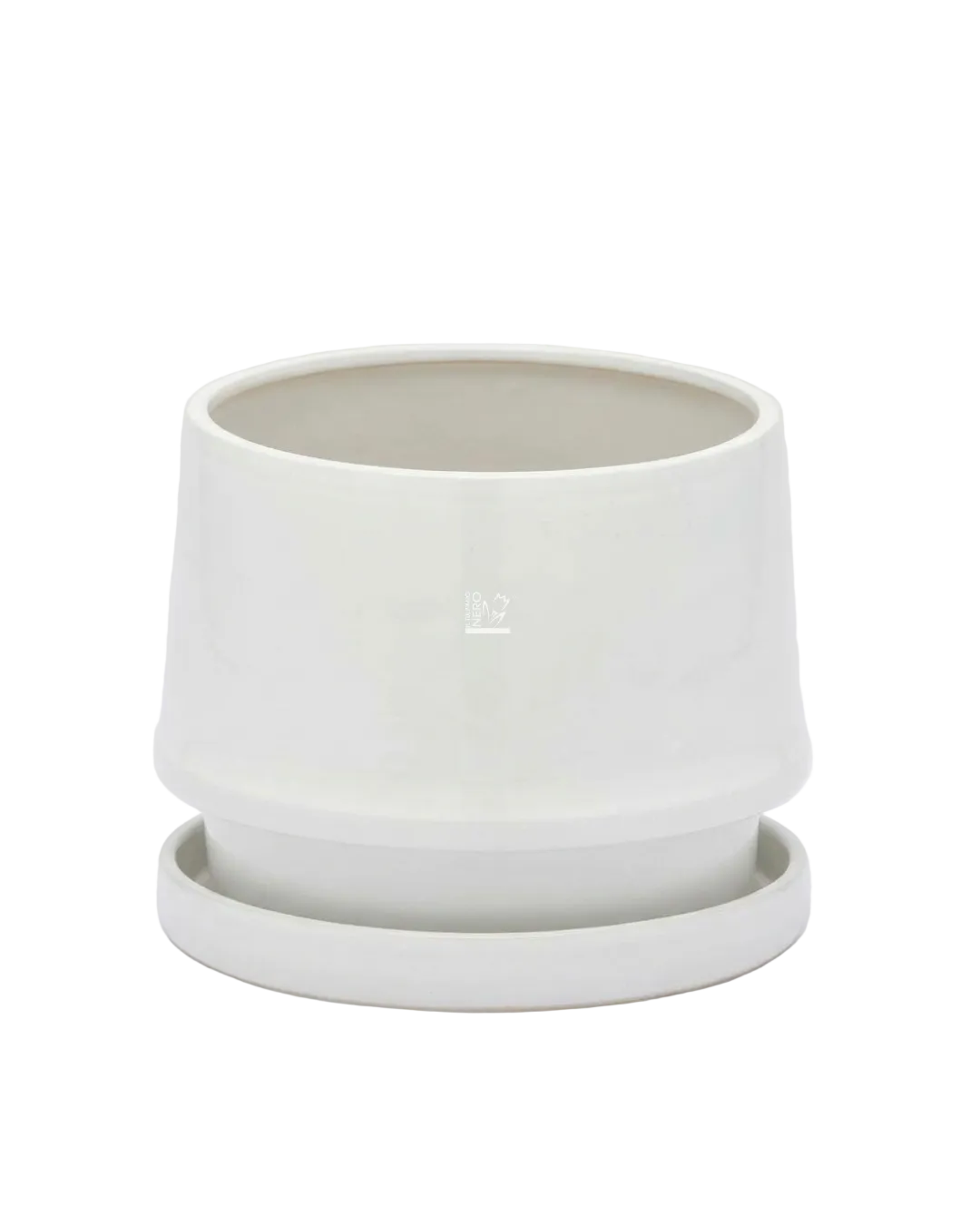 Vaso Bianco Trapezio con Piatto Medio | EDG